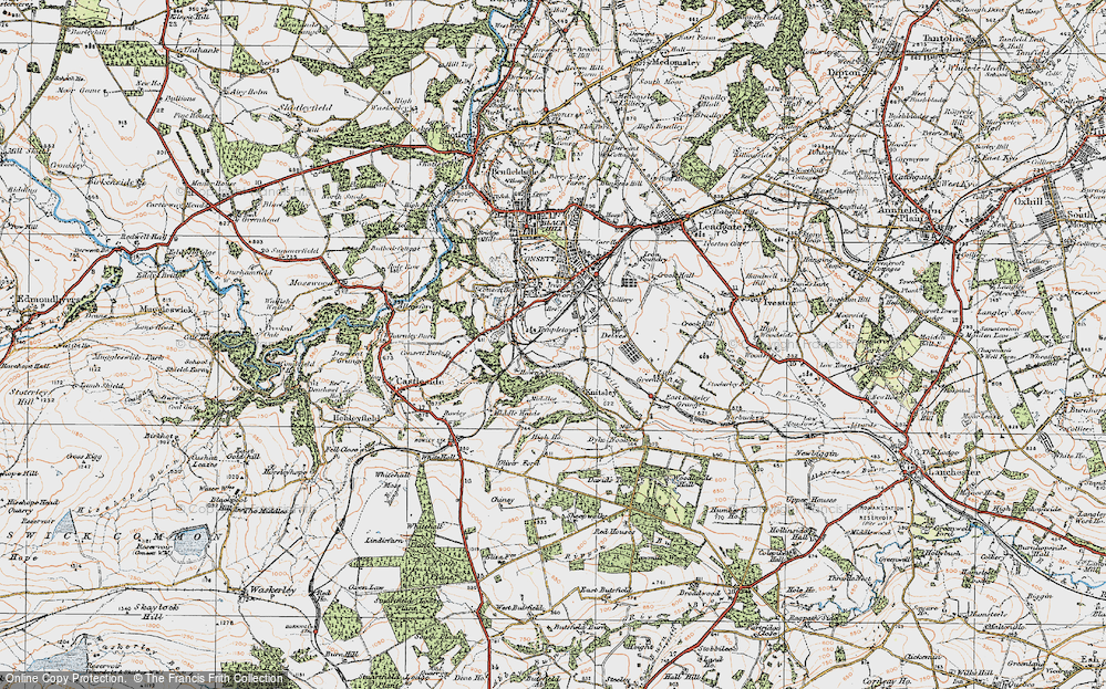 Old Map of Templetown, 1925 in 1925