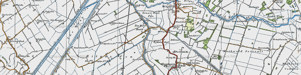 Old map of Ten Mile Bank in 1922