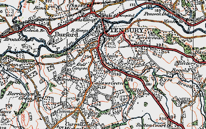Old map of Tenbury Wells in 1920