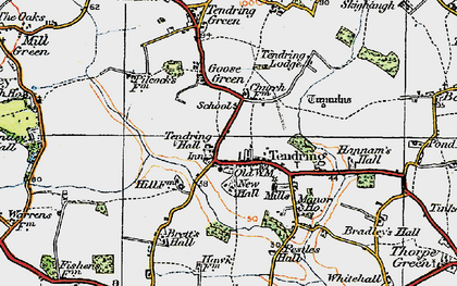 Old map of Tendring in 1921