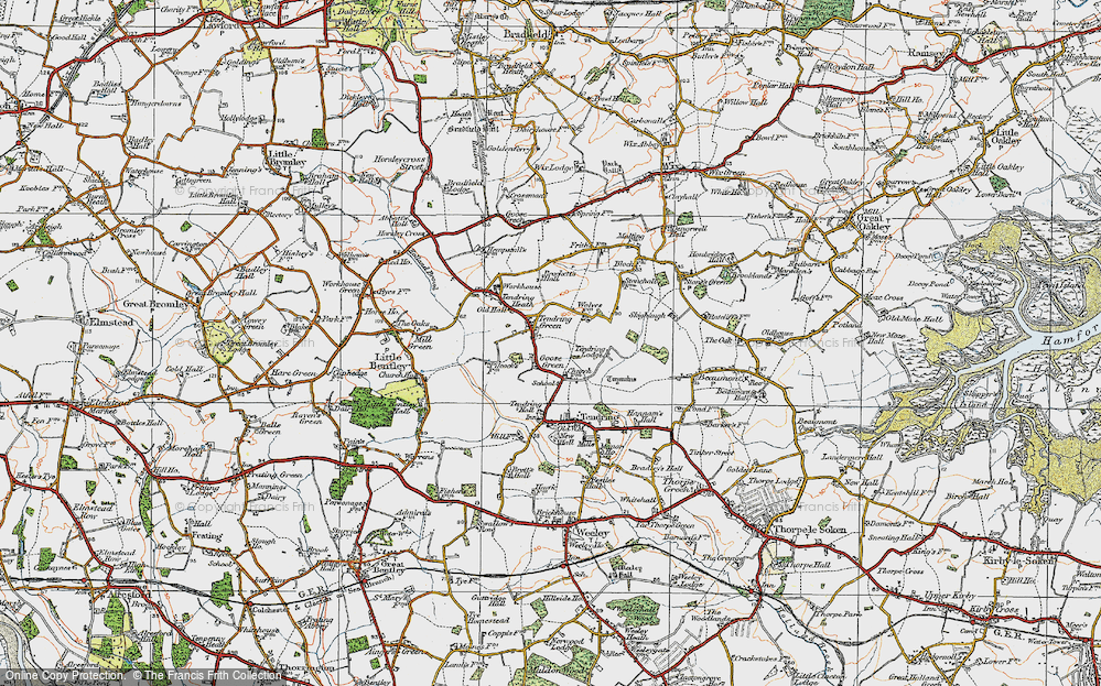 Old Map of Tendring Green, 1921 in 1921