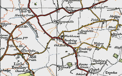 Old map of Tendring Heath in 1921