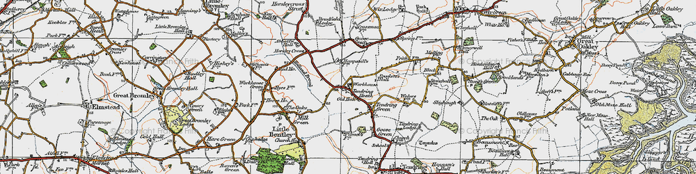 Old map of Tendring Heath in 1921