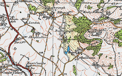Old map of Terhill in 1919