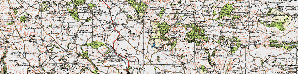 Old map of Terhill in 1919
