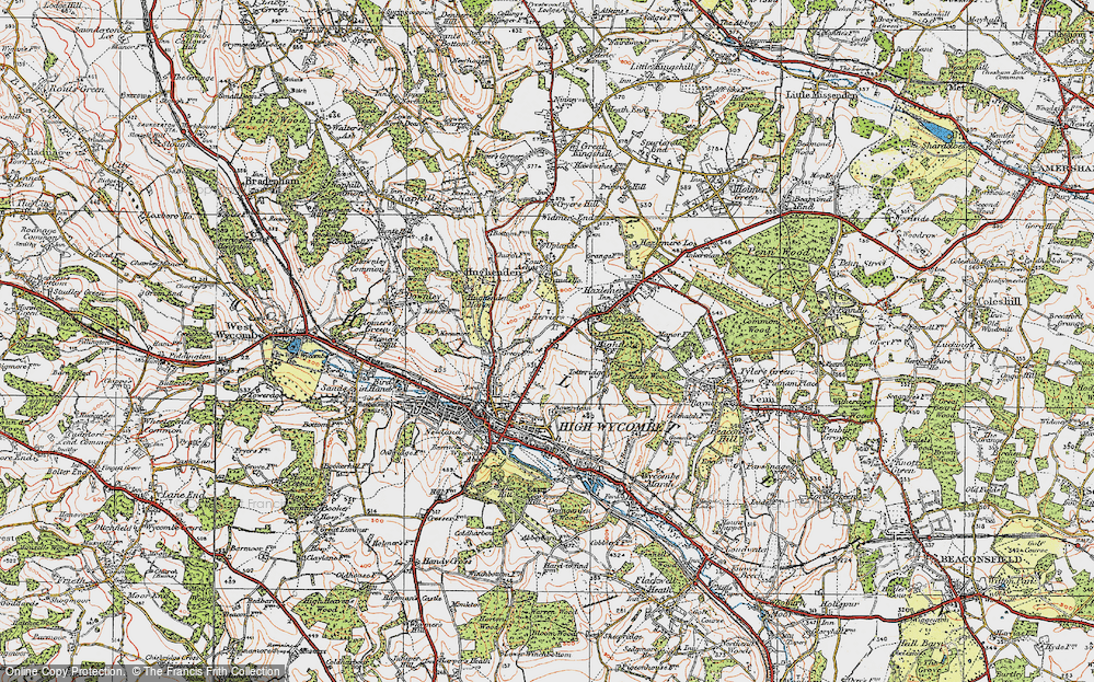 Old Map of Terriers, 1919 in 1919