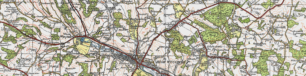 Old map of Terriers in 1919