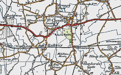 Old map of Terrington St Clement in 1922