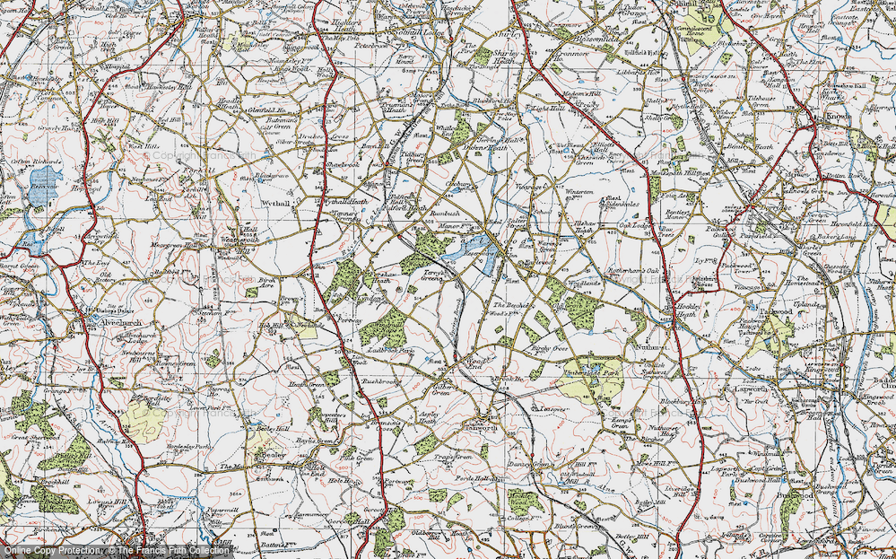 Old Map of Terry's Green, 1919 in 1919