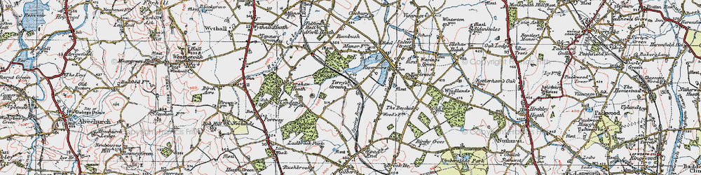 Old map of Terry's Green in 1919