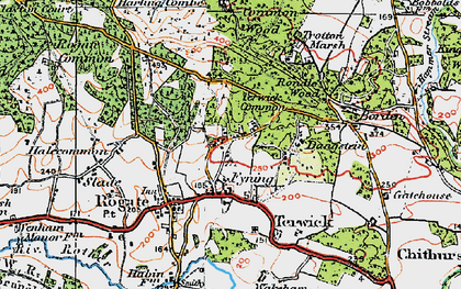 Old map of Terwick Common in 1919
