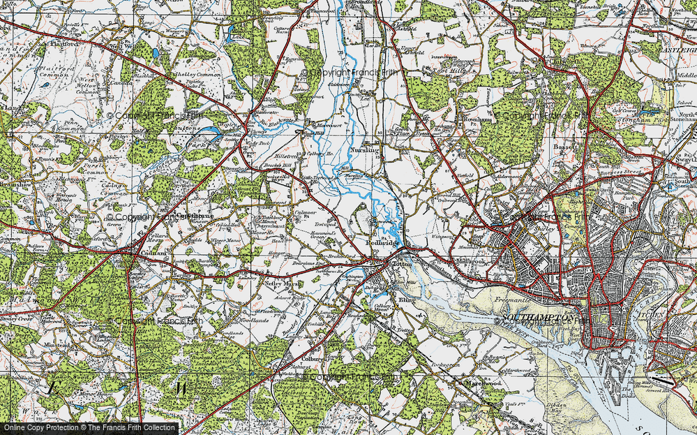 Old Map of Testwood, 1919 in 1919