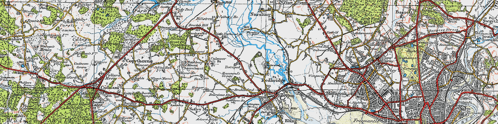 Old map of Testwood in 1919