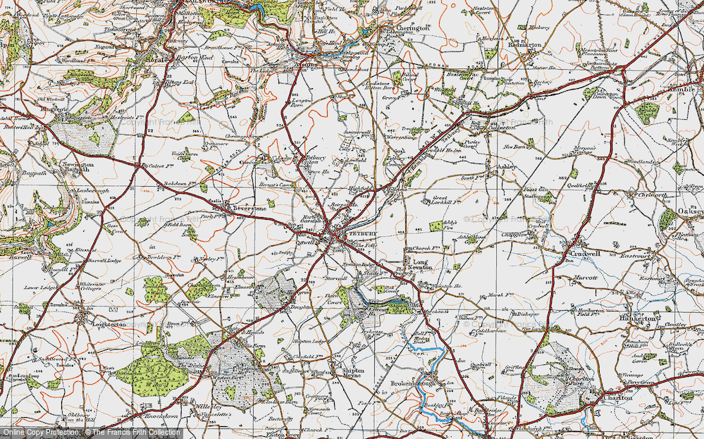 Old Map of Tetbury, 1919 in 1919
