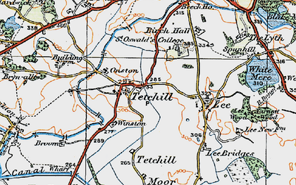 Old map of Tetchill in 1921