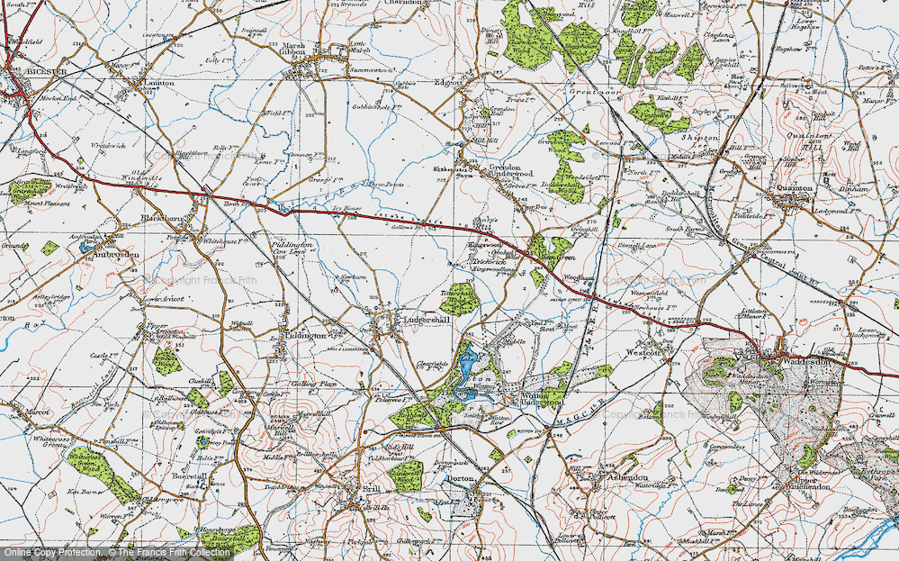 Old Map of Tetchwick, 1919 in 1919