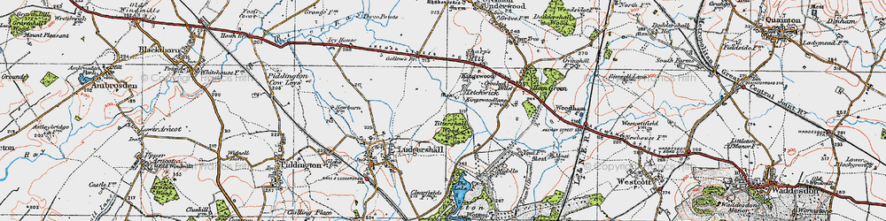Old map of Tetchwick in 1919