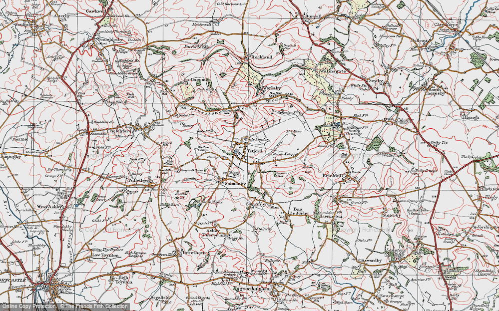 Old Map of Historic Map covering Black Hill in 1923