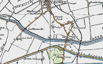 Old map of Belton Grange in 1923