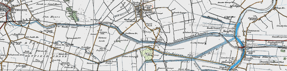 Old map of Tetley in 1923