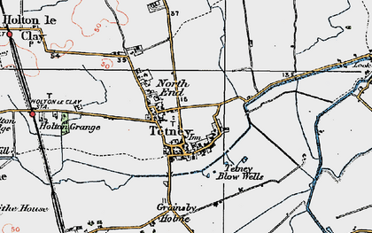 Old map of Tetney in 1923