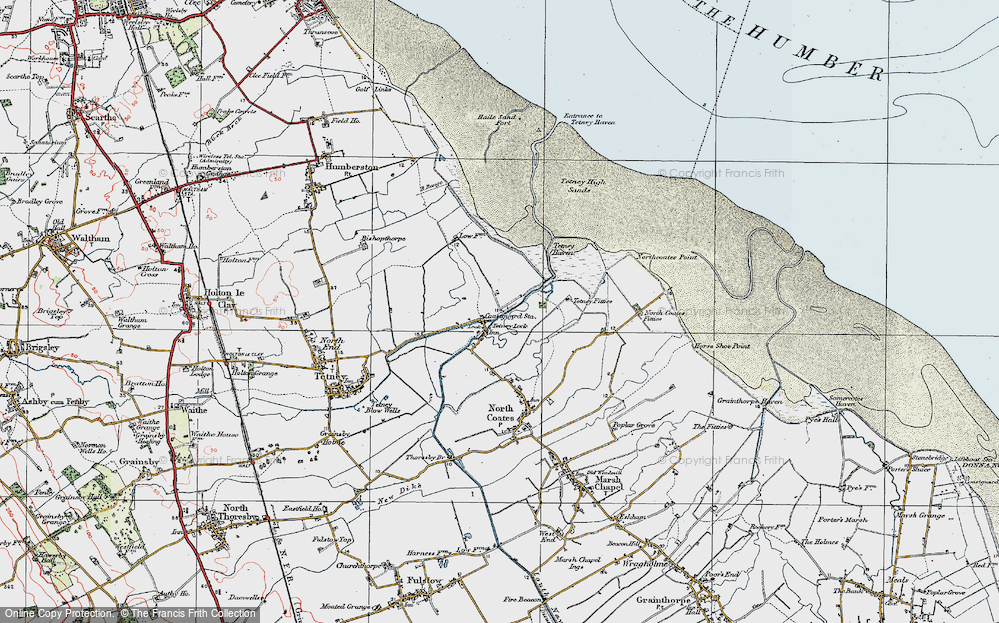Old Map of Tetney Lock, 1923 in 1923
