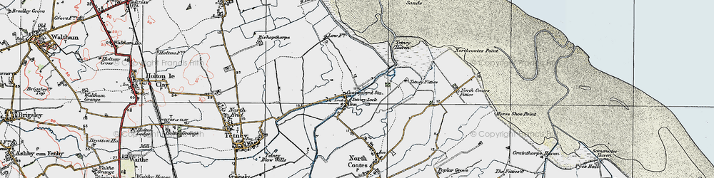 Old map of North Coates Airfield in 1923