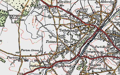 Old map of Tettenhall Wood in 1921