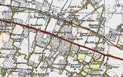 Old map of Teynham in 1921