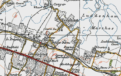 Old map of Teynham Street in 1921