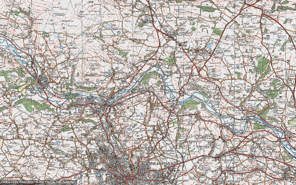 Old Map of Thackley End, 1925 in 1925
