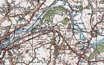 Old map of Thackley End in 1925