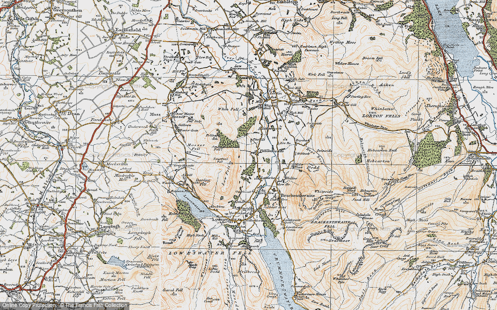 Old Map of Thackthwaite, 1925 in 1925