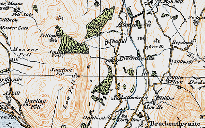 Old map of Thackthwaite in 1925