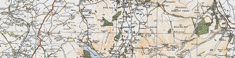 Old map of Thackthwaite in 1925