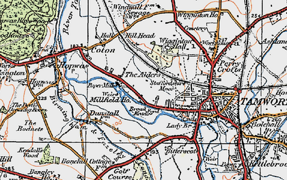 Old map of The Alders in 1921