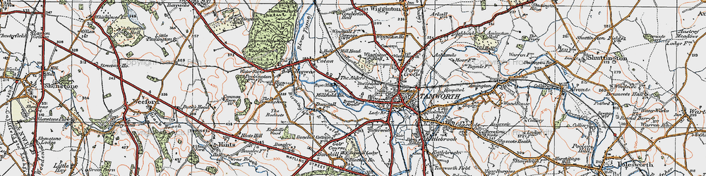 Old map of The Alders in 1921