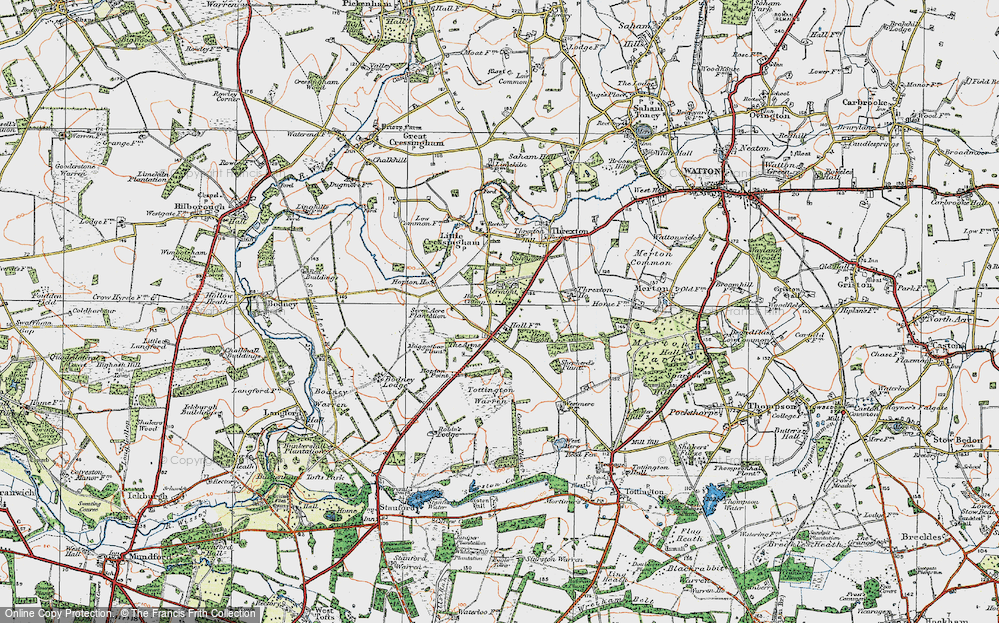Old Map of The Arms, 1921 in 1921