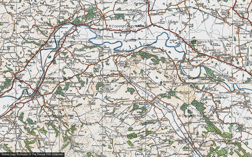 Old Map of The Bage, 1919 in 1919