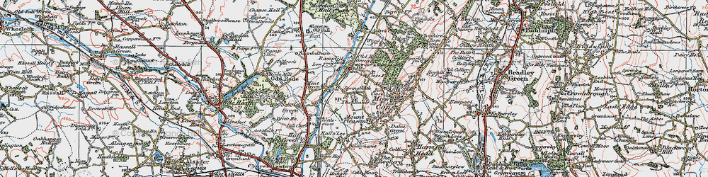 Old map of Ackers Crossing in 1923