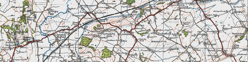 Old map of The Banks in 1919