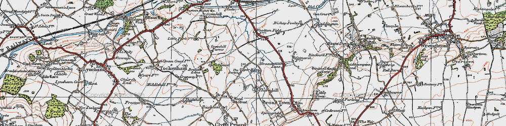Old map of The Barton in 1919