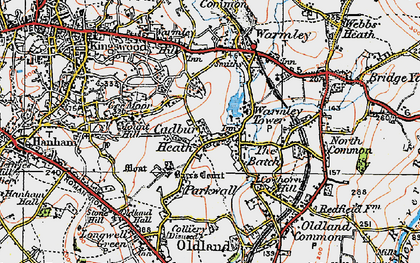 Old map of The Batch in 1919