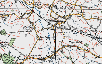 Old map of The Bents in 1921