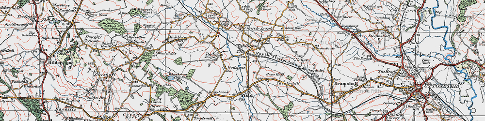 Old map of The Bents in 1921