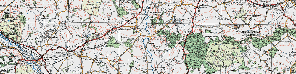 Old map of The Blythe in 1921