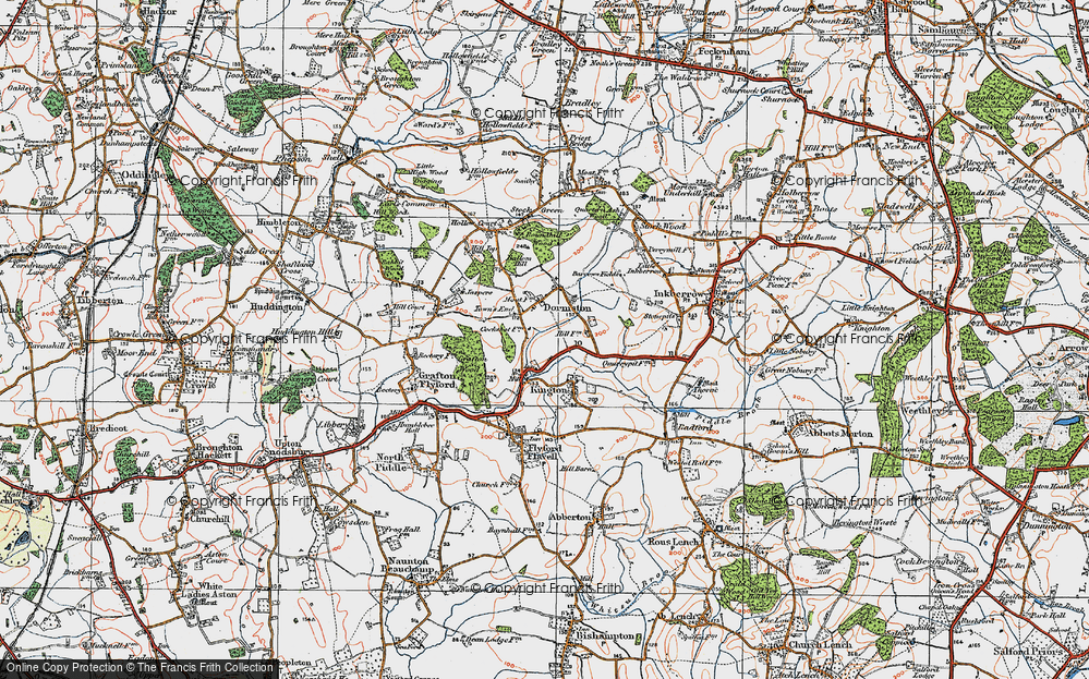 Old Map of The Bourne, 1919 in 1919