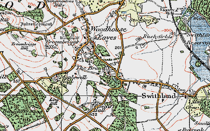 Old map of The Brand in 1921