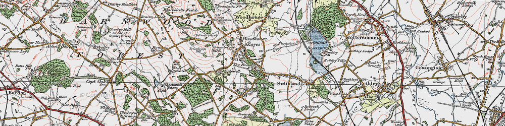 Old map of The Brand in 1921