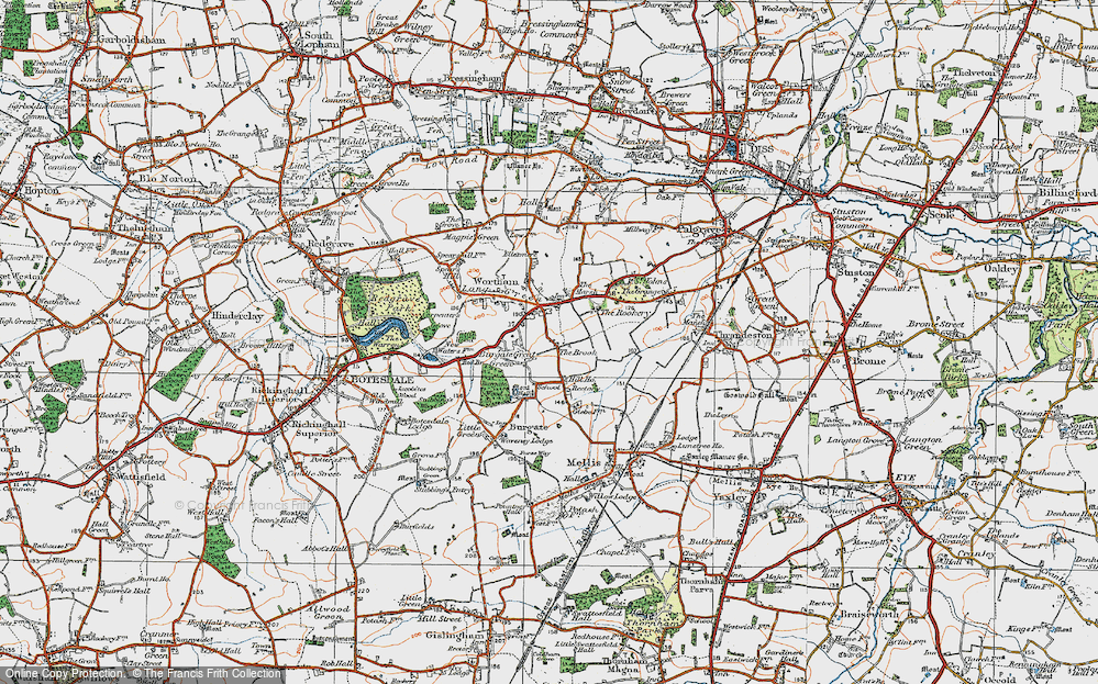 Old Map of The Brook, 1920 in 1920